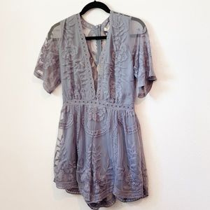 Blue boho romper - size small